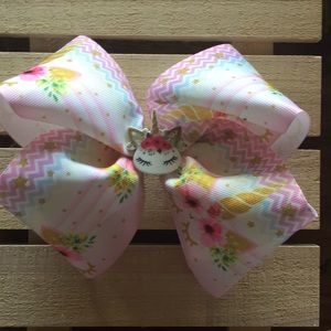 Unicorn hair bow
